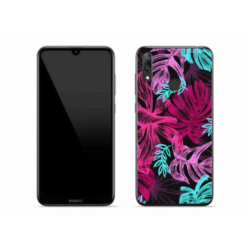 Gél borító mmCase a mobil Huawei Y7 (2019) - virágok 1