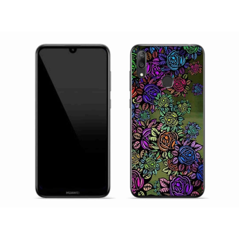 Gél borító mmCase a mobil Huawei Y7 (2019) - virágok 6