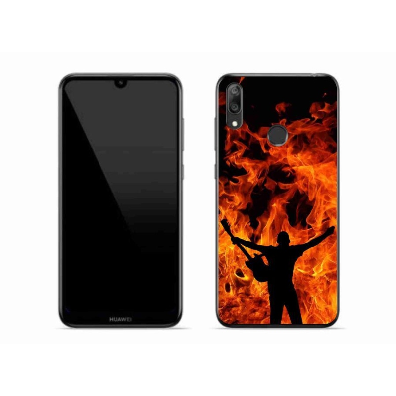 Gél burkolat mmCase mobil Huawei Y7 (2019) - zenész és a tűz