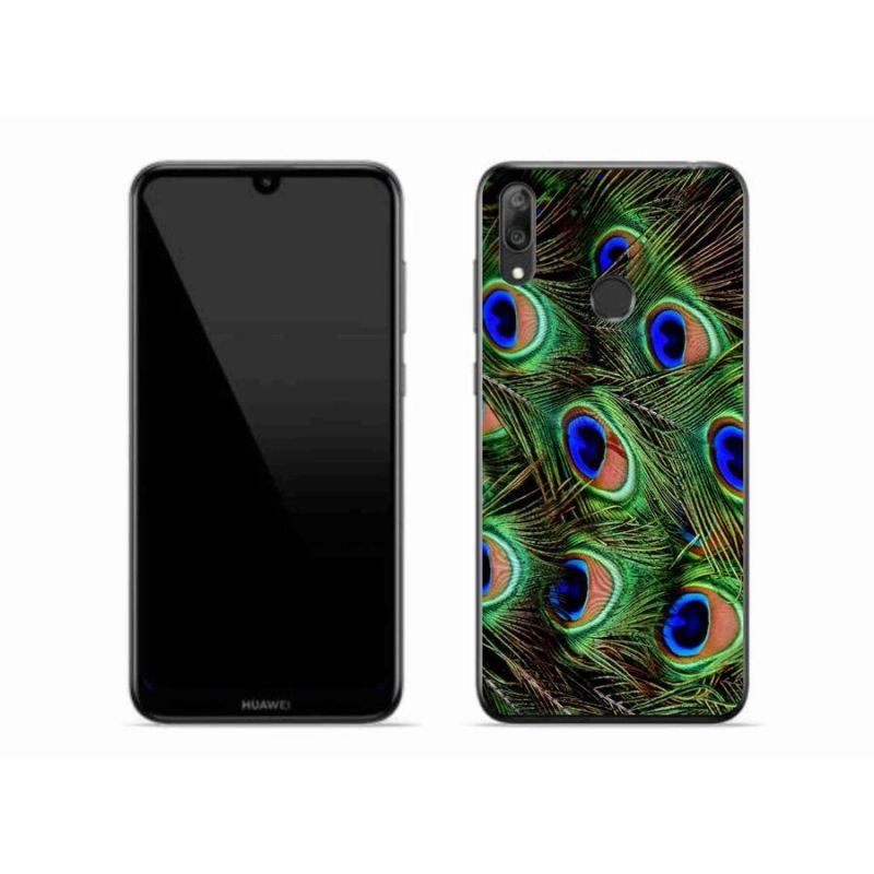Gél borítás mmCase a Huawei Y7 (2019) - pávatoll