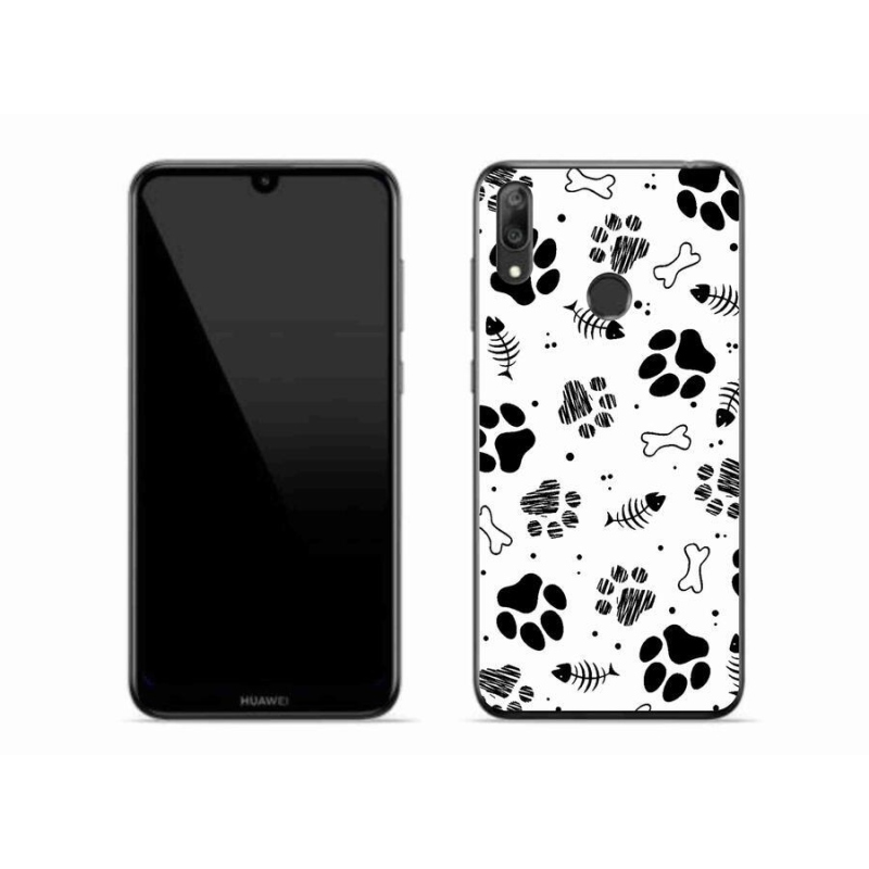 Gél borítás mmCase a Huawei Y7 (2019) - kutyamancsok 1