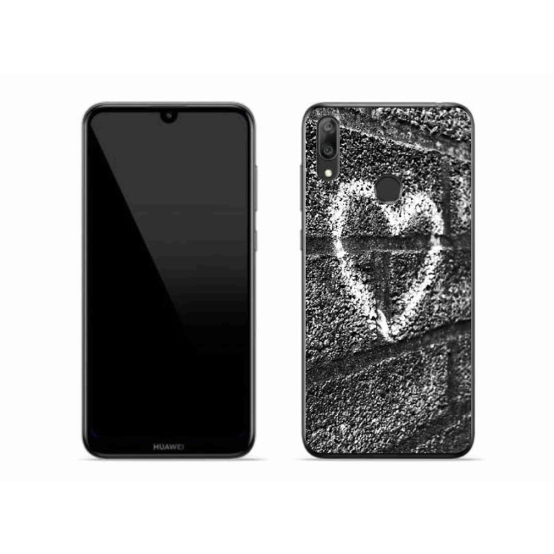 Gél borítás mmCase a Huawei Y7 (2019) számára - szív a falon