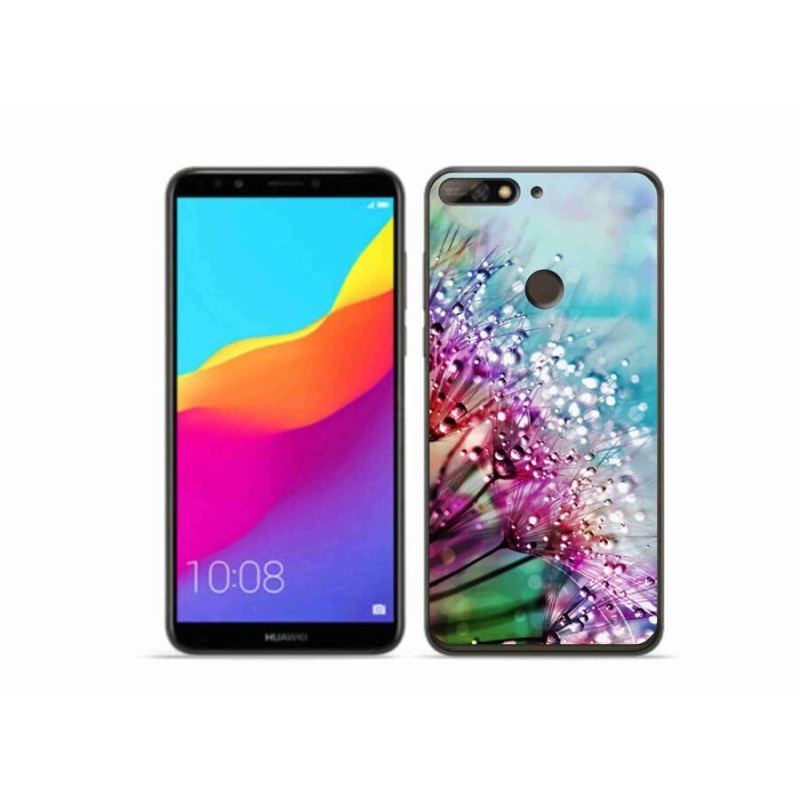 Gél borító mmCase mobiltelefonhoz Huawei Y7 Prime (2018) - színes virágok
