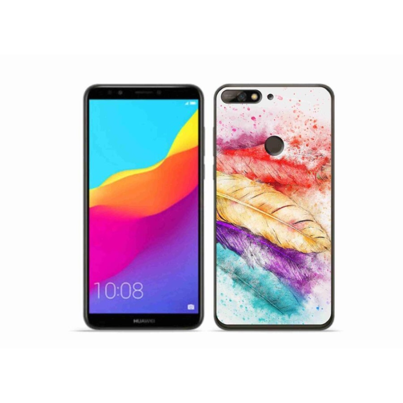 Gél borítás mmCase mobiltelefonhoz Huawei Y7 Prime (2018) - színes toll