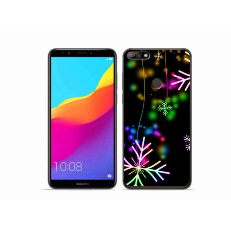 Gél borítás mmCase mobiltelefonhoz Huawei Y7 Prime (2018) - színes pelyhek