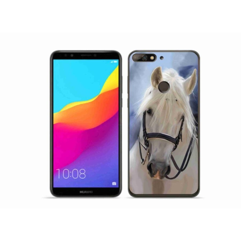 Gél borítás mmCase a Huawei Y7 Prime (2018) - fehér lóhoz