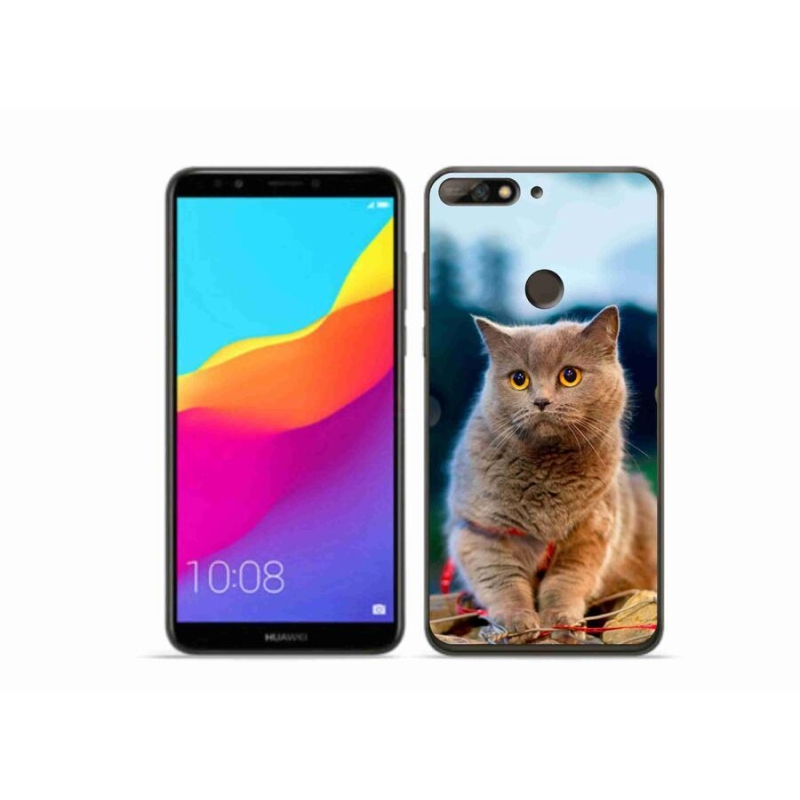 Gél védőburkolat mmCase a Huawei Y7 Prime (2018) számára - Brit kék 2