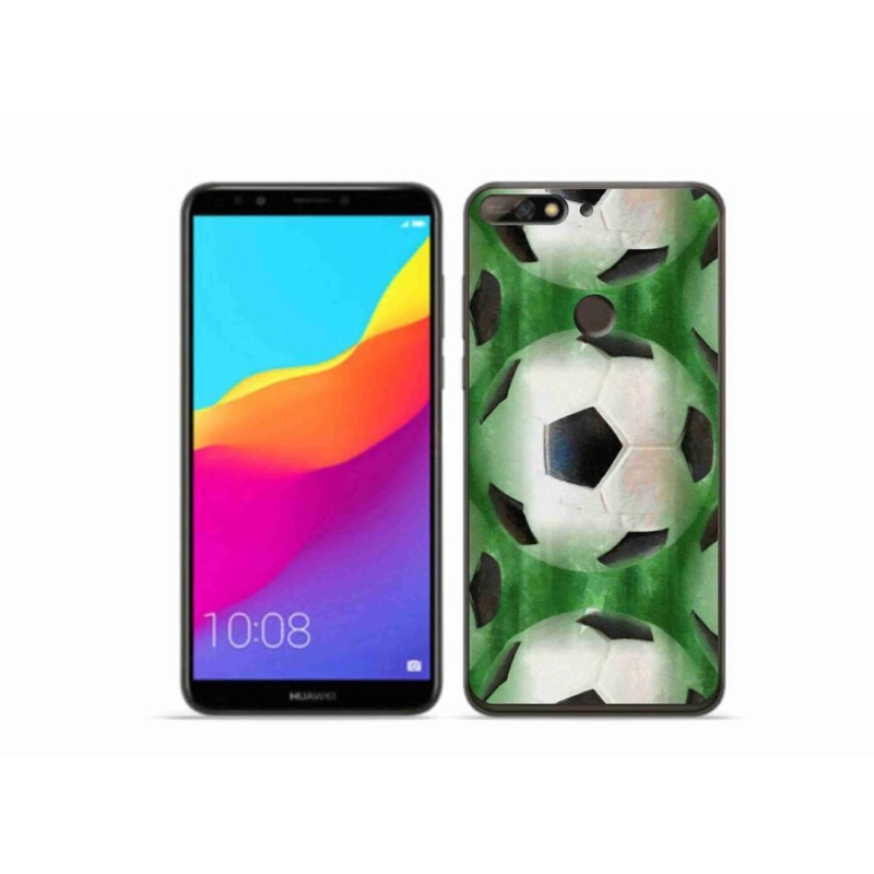 Gél borító mmCase a mobil Huawei Y7 Prime (2018) - focilabdához