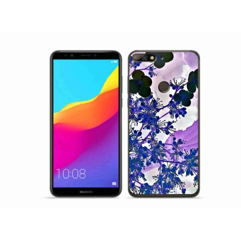Gél borító mmCase a mobil Huawei Y7 Prime (2018) - hortenzia virághoz