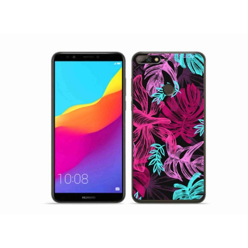 Gél borító mmCase a mobil Huawei Y7 Prime (2018) - virágok 1