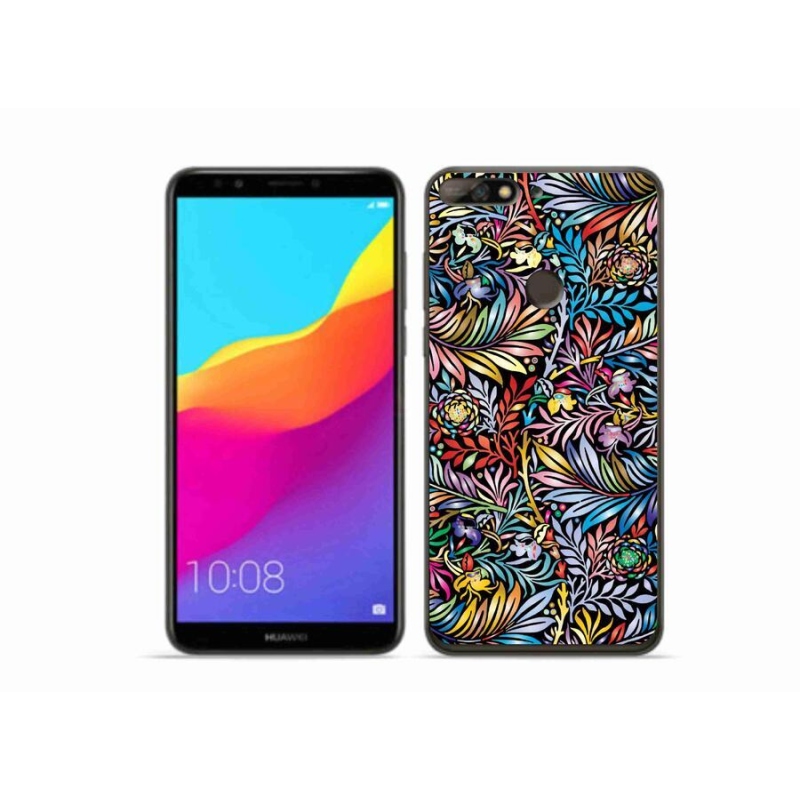 Gél borító mmCase a mobil Huawei Y7 Prime (2018) - virágok 5