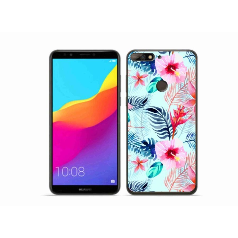 Gél borító mmCase a Huawei Y7 Prime (2018) - virágokhoz