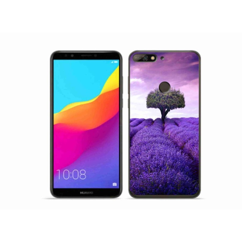 Gél védőhuzat mmCase a Huawei Y7 Prime (2018) készülékhez - levendula réten