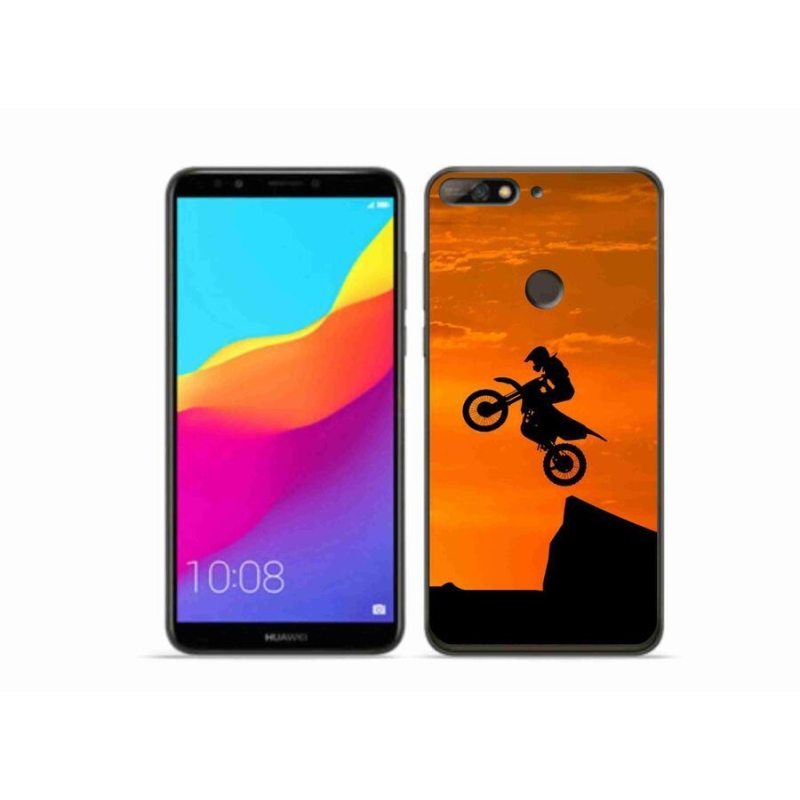 Gél borítás mmCase a Huawei Y7 Prime (2018) számára - motocross
