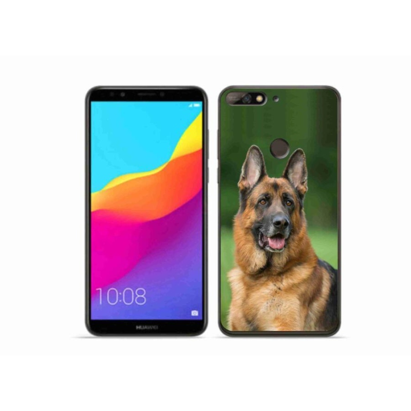 Gél borítás mmCase a Huawei Y7 Prime (2018) - Német juhászkutya számára
