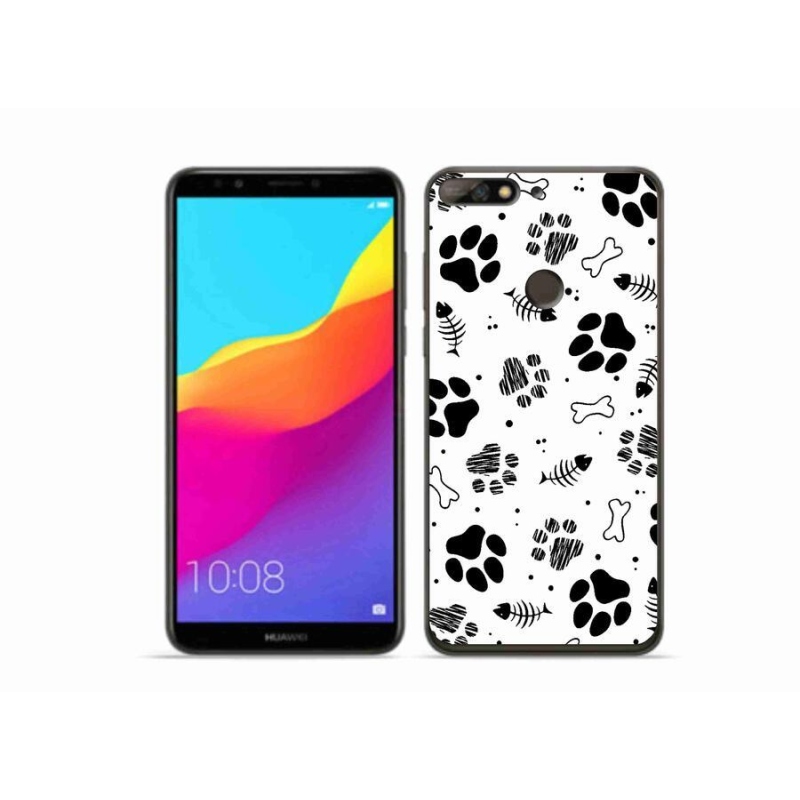 Gél borítás mmCase a Huawei Y7 Prime (2018) - kutyamancsok 1