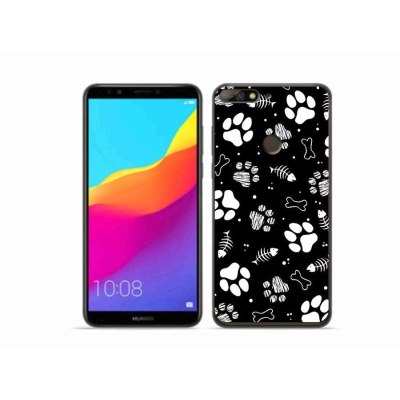 Gél borítás mmCase a Huawei Y7 Prime (2018) - kutyamancsok számára