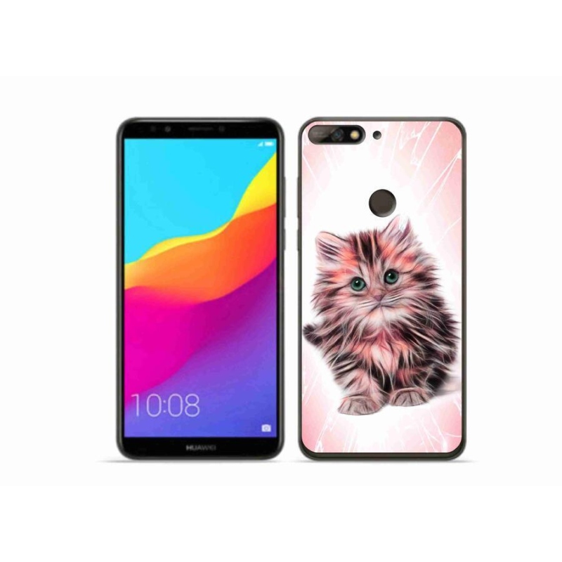 Gél borítás mmCase a mobil Huawei Y7 Prime (2018) - aranyos cica