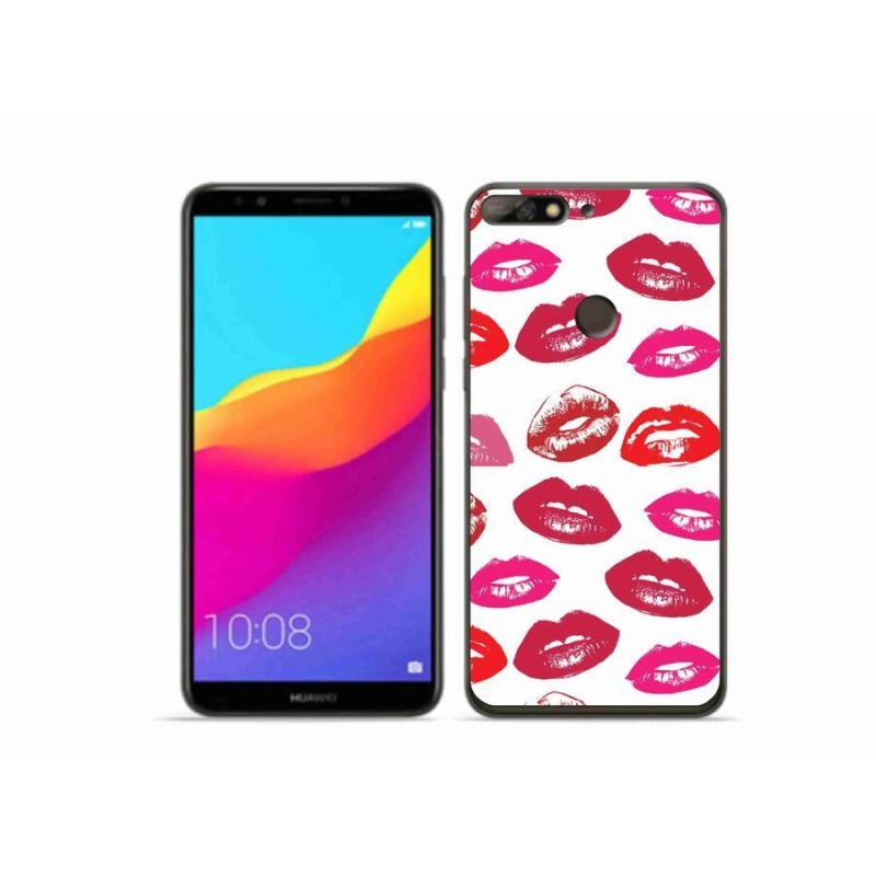 Gél borítás mmCase a Huawei Y7 Prime (2018) számára - ajkak