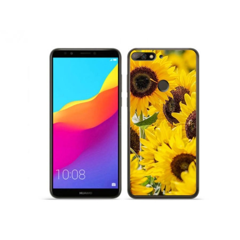 Gél borítás mmCase a Huawei Y7 Prime (2018) - Napraforgóhoz