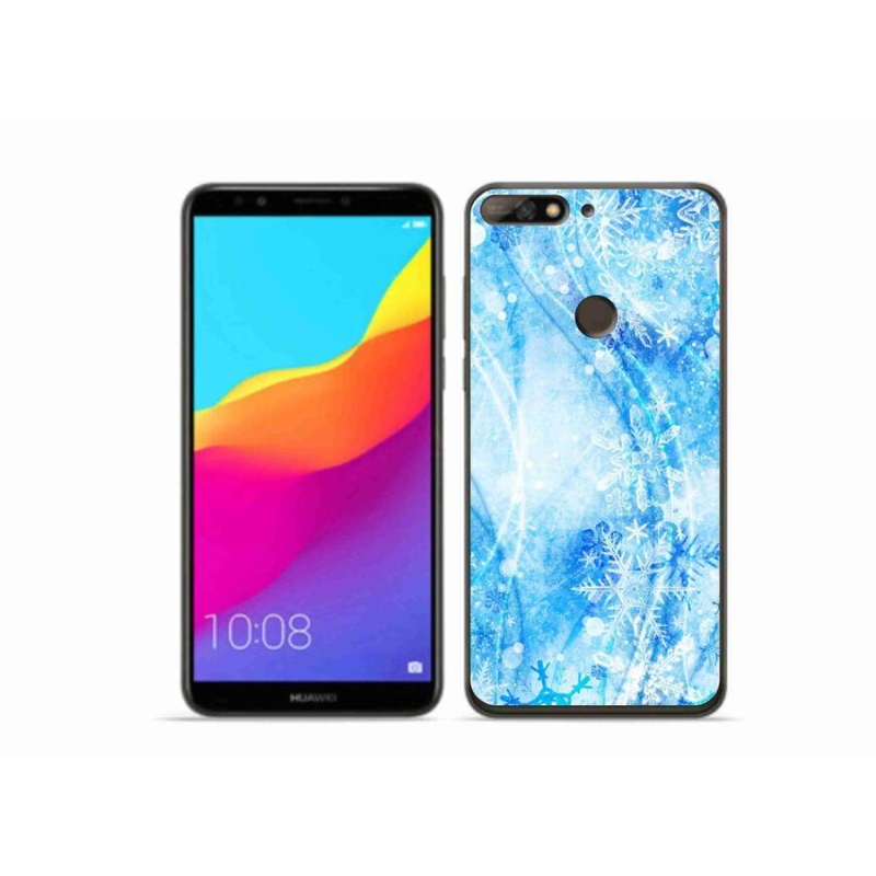 Gél borítás mmCase a Huawei Y7 Prime (2018) - hópelyhekhez
