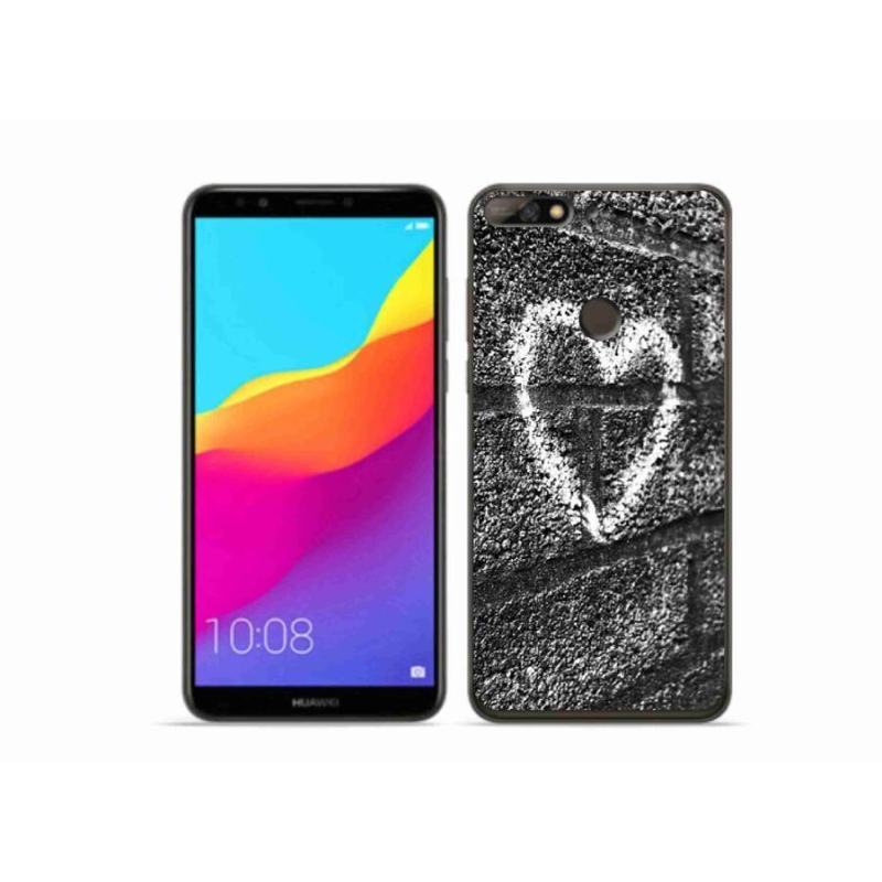 Gél borítás mmCase a Huawei Y7 Prime (2018) számára - szív a falon