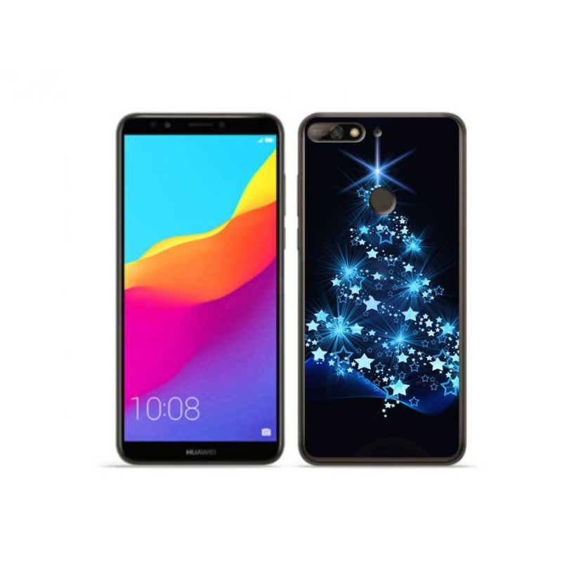 Gél borítás mmCase a Huawei Y7 Prime (2018) - karácsonyfa számára