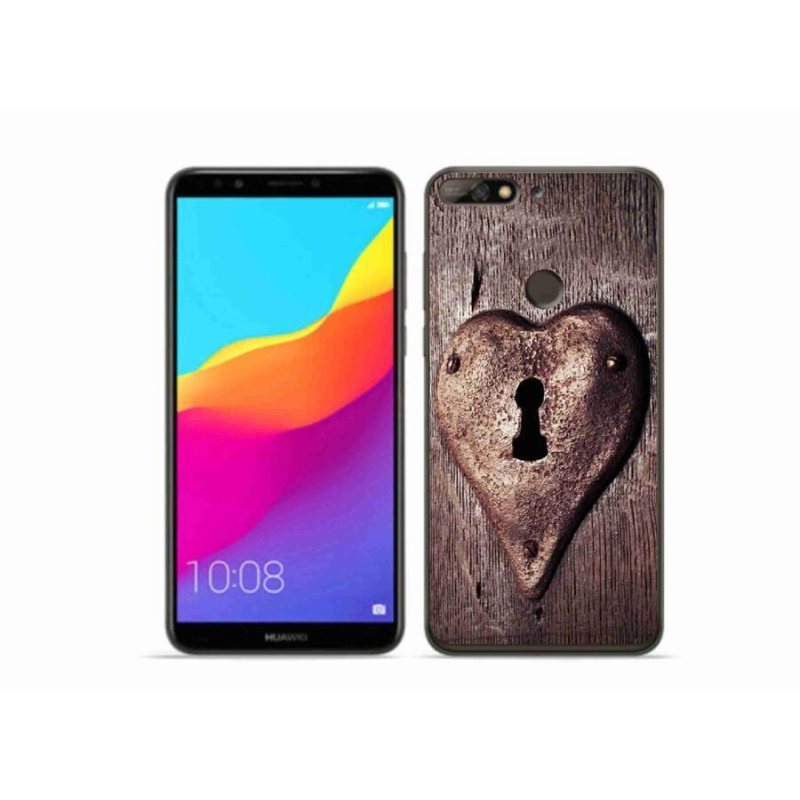 Gél borítás mmCase a Huawei Y7 Prime (2018) számára - szív alakú zár