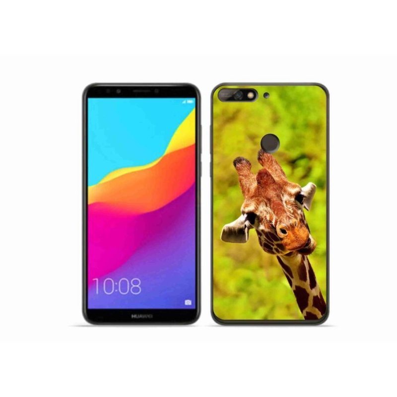 Zselés borítás mmCase a Huawei Y7 Prime (2018) számára - zsiráf
