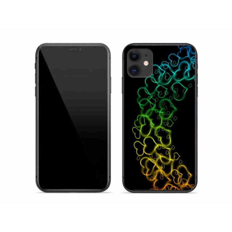 Zselés borítás mmCase iPhone 11 készülékhez - színes szívek