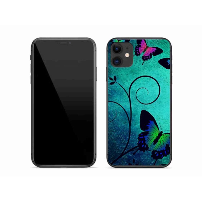 Gél borítás mmCase iPhone 11 készülékhez - színes pillangók