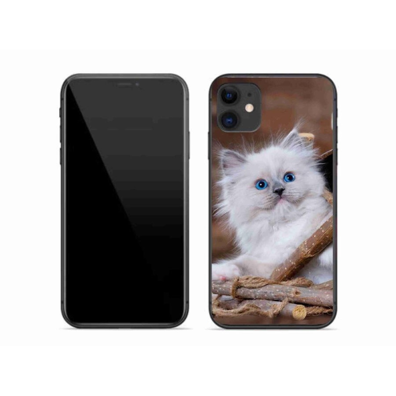 Gél borítás mmCase iPhone 11 készülékhez - fehér cica