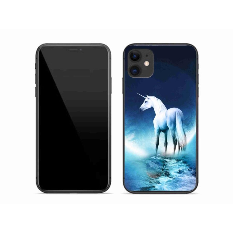 Zselés borítás mmCase iPhone 11 készülékhez - fehér egyszarvú