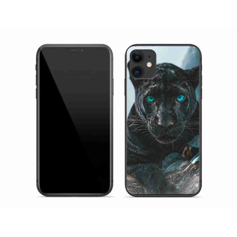 Zselés borítás mmCase iPhone 11 készülékhez - fekete párduc