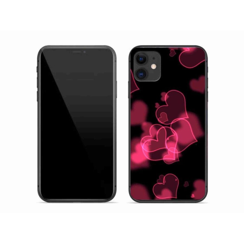 Zselés borítás mmCase iPhone 11 készülékhez - piros szívek