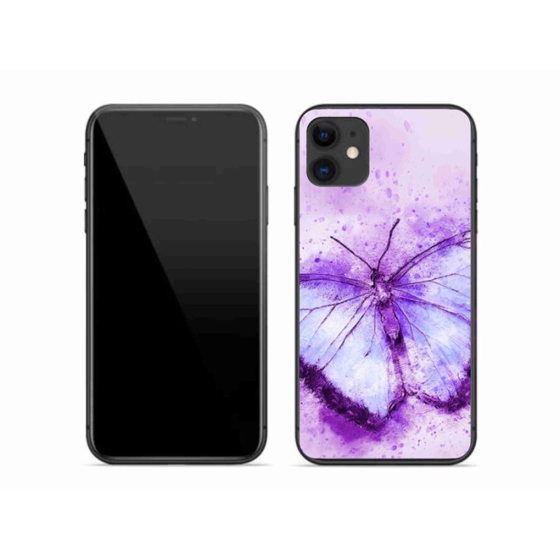 Gél borítás mmCase iPhone 11 készülékhez - lila pillangó