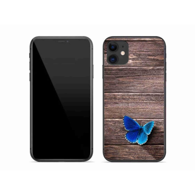 Zselés borítás mmCase iPhone 11 készülékhez - kék pillangó 1