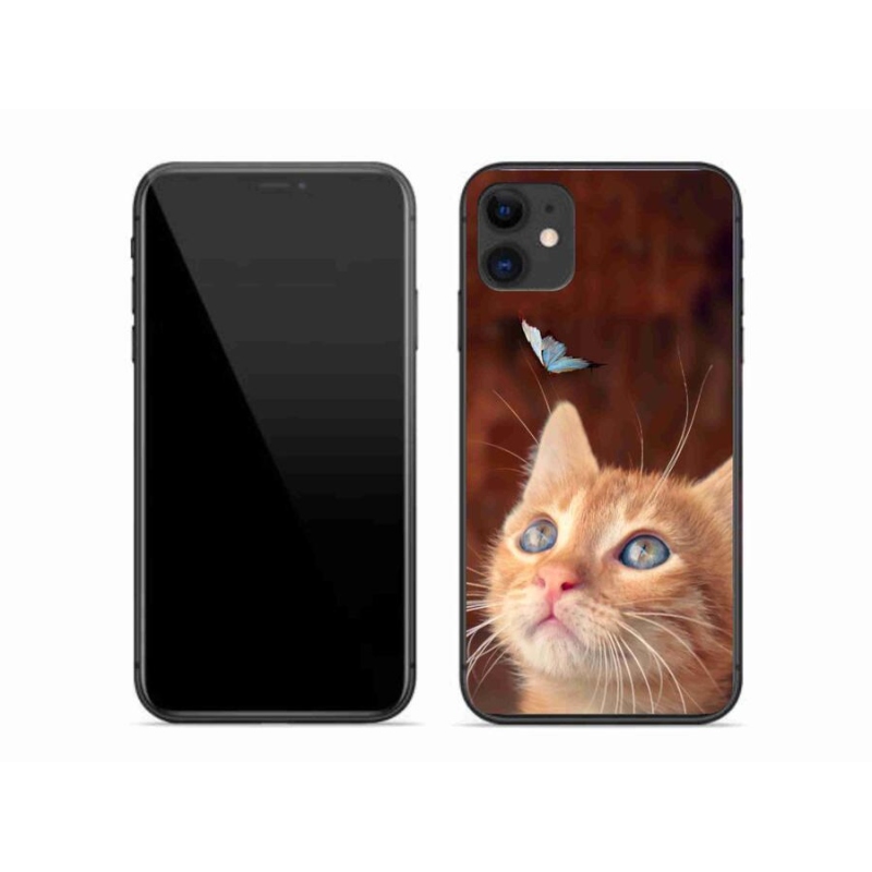 Gél borítás mmCase iPhone 11 készülékhez - pillangó és cica