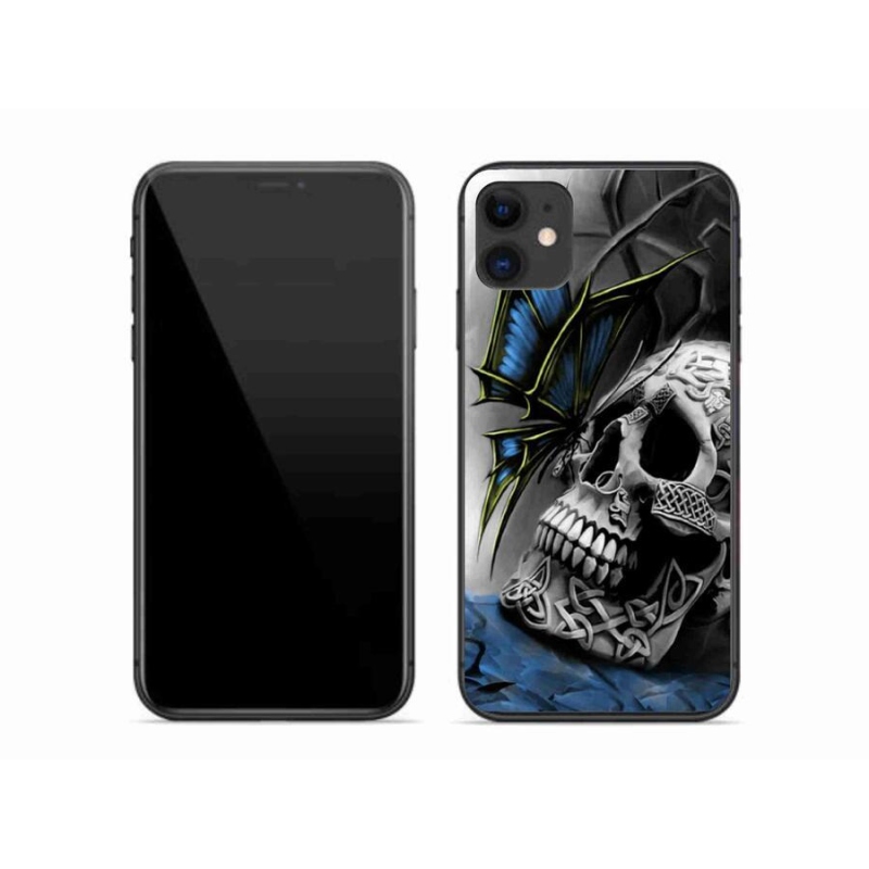 Gél borítás mmCase iPhone 11 készülékhez - pillangó és koponya