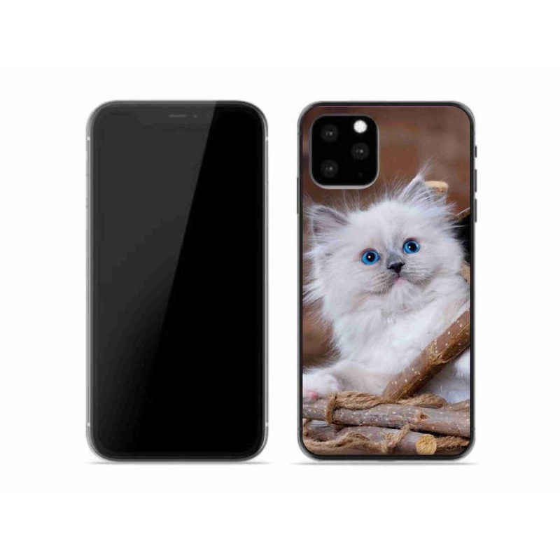 Gél borítás mmCase iPhone 11 Pro készülékhez - fehér cica