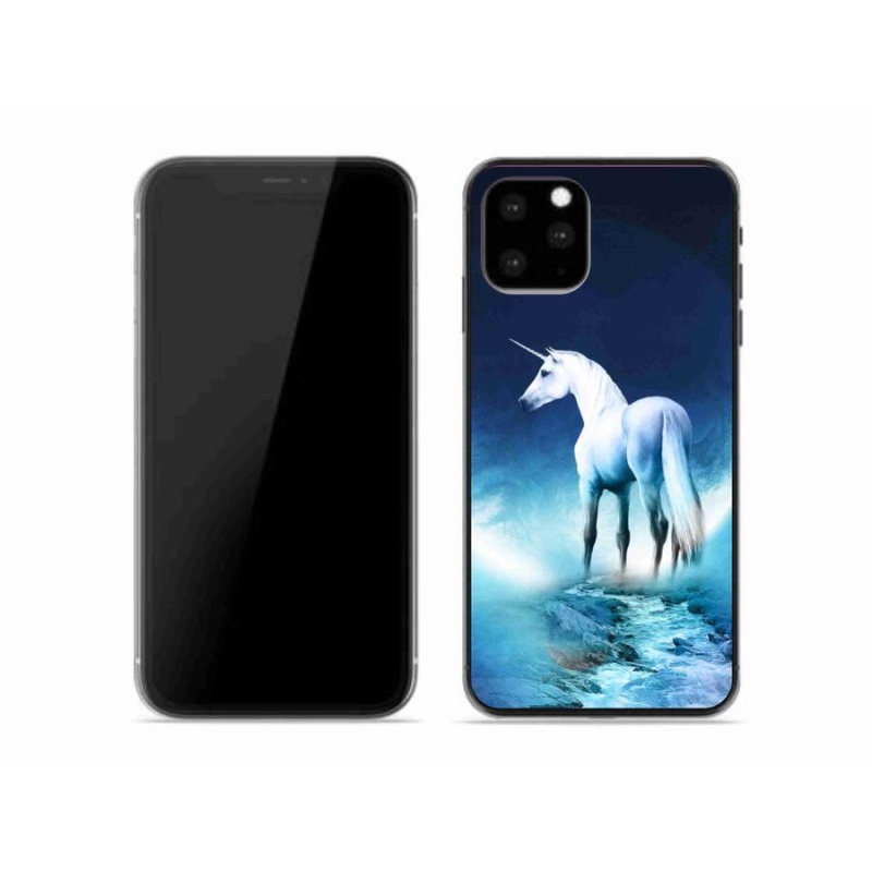 Zselés borítás mmCase iPhone 11 Pro készülékhez - fehér egyszarvú