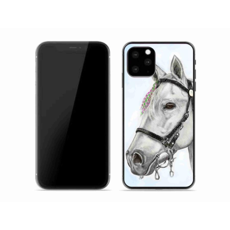 Zselés borítás mmCase iPhone 11 Pro készülékhez - fehér ló 1