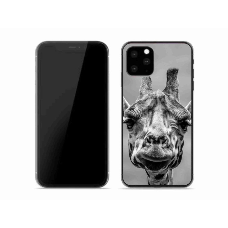 Zselés borítás mmCase iPhone 11 Pro készülékhez - fekete-fehér zsiráf