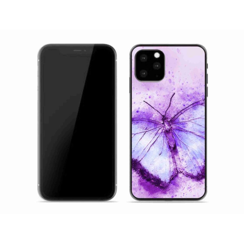 Zselés borítás mmCase iPhone 11 Pro készülékhez - lila pillangó
