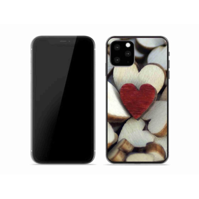 Zselés borítás mmCase iPhone 11 Pro készülékhez - gravírozott piros szív