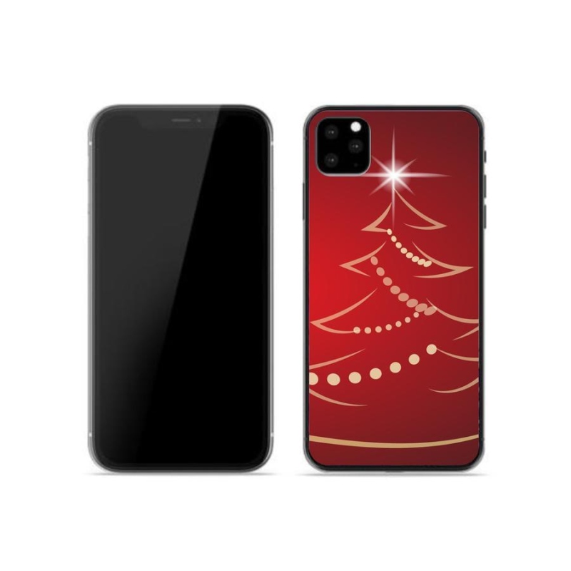 Gél borítás mmCase iPhone 11 Pro készülékhez - karácsonyfa karikatúra