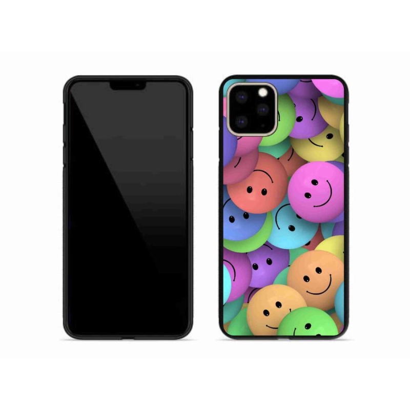 Zselés borítás mmCase iPhone 11 Pro Max készülékhez - színes smiley-k
