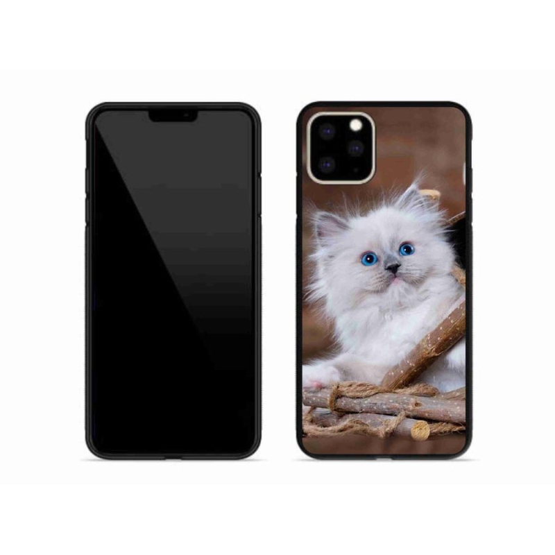 Gél borítás mmCase iPhone 11 Pro Max készülékhez - fehér cica