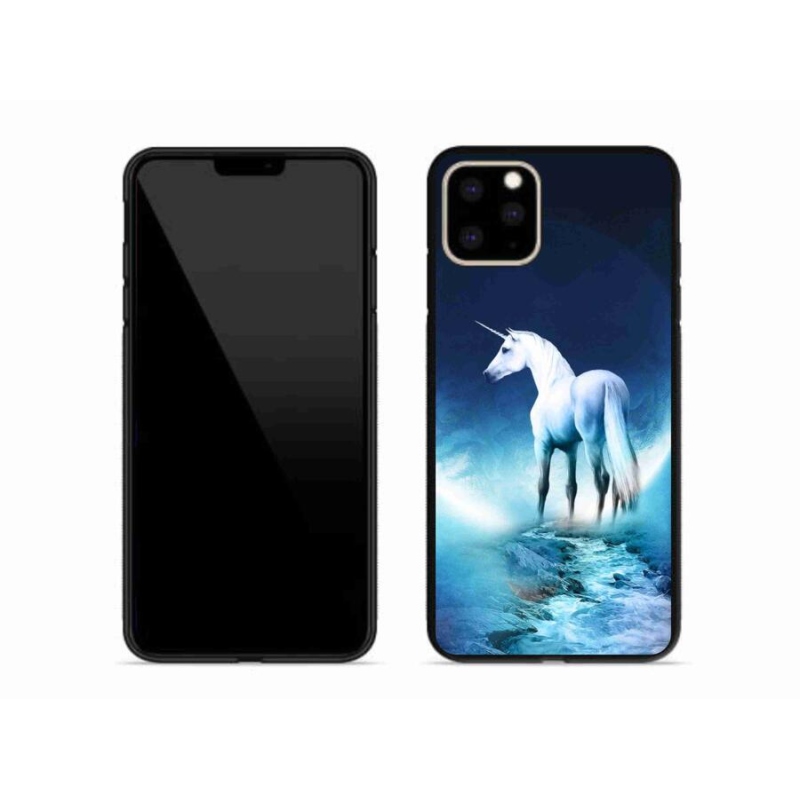 Zselés borítás mmCase iPhone 11 Pro Max készülékhez - fehér egyszarvú