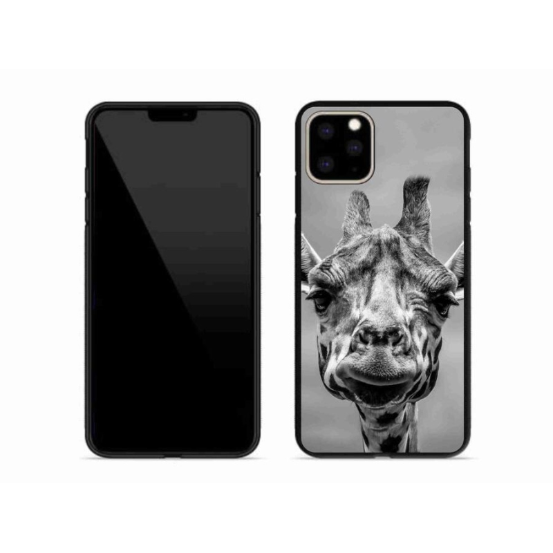 Zselés borítás mmCase iPhone 11 Pro Max készülékhez - fekete-fehér zsiráf